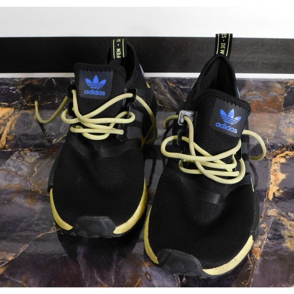 Adidas Originals NMD_R1 J Core Black Pulse Yellow GW6018 - Picture 4 of 6